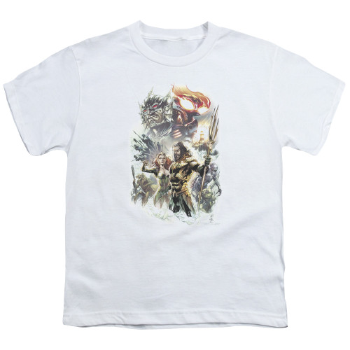 Aquaman Movie King Of Atlantis Youth T-Shirt White