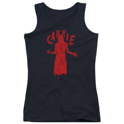 Carrie Silhouette Junior Women's Tank Top T-Shirt Black