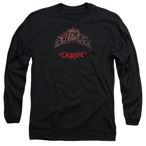 Carrie Prom Queen Adult Long Sleeve T-Shirt Black