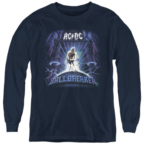 AC/DC Ballbreaker Youth Long Sleeve T-Shirt Navy