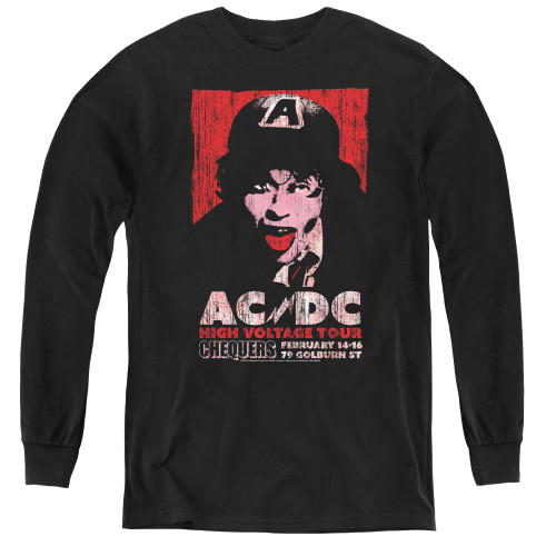 AC/DC High Voltage Live 1975 Youth Long Sleeve T-Shirt Black