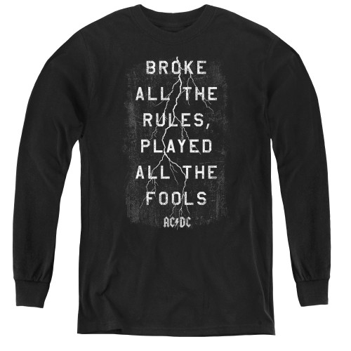 AC/DC Struck Youth Long Sleeve T-Shirt Black