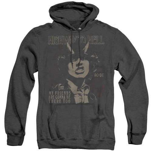 AC/DC My Friends Adult Heather Pullover Hoodie Sweatshirt Black