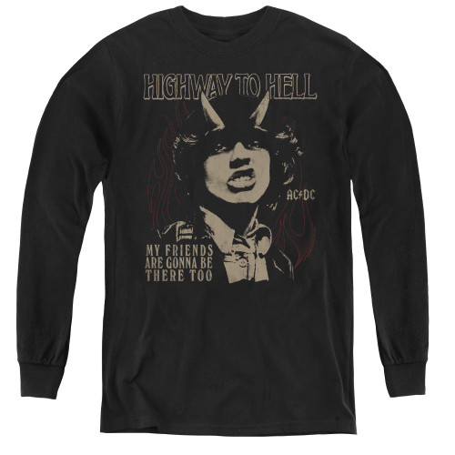 AC/DC My Friends Youth Long Sleeve T-Shirt Black