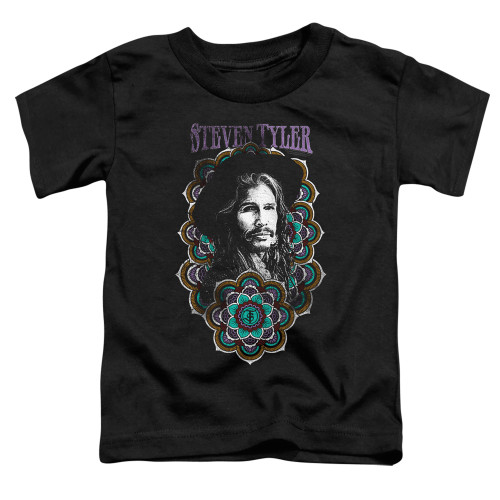 Steven Tyler Aerosmith Mandala Toddler T-Shirt Black
