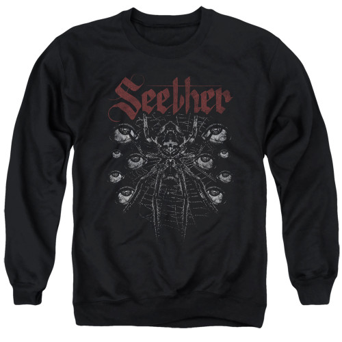 Seether Arachnoid Adult Crewneck Sweatshirt Black