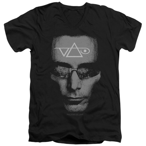 Steve Vai Vai Head Adult V-Neck T-Shirt Black