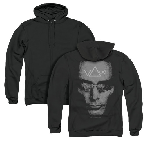 Steve Vai Vai Head (Back Print) Adult Zip Hoodie Sweatshirt Black