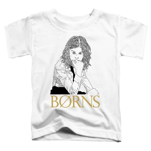 Borns Outline Toddler T-Shirt White