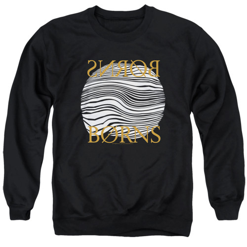 Borns Thumbprint Adult Crewneck Sweatshirt Black