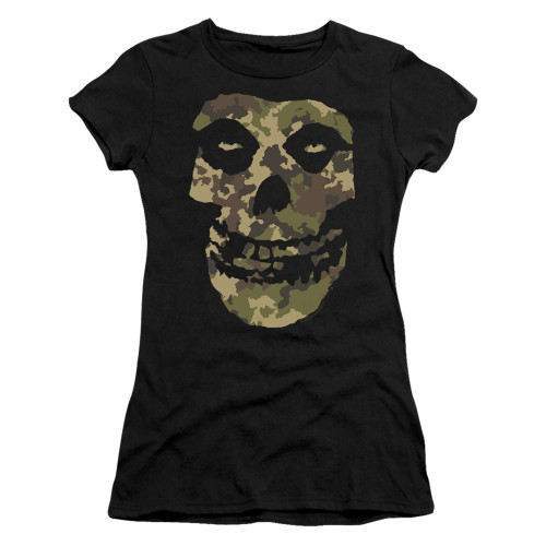 Misfits Camo Skull Junior Women's Sheer T-Shirt Black
