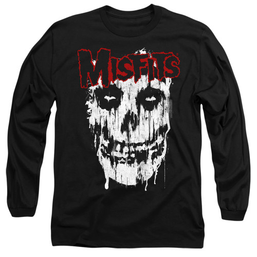 Misfits Splatter Adult Long Sleeve T-Shirt Black