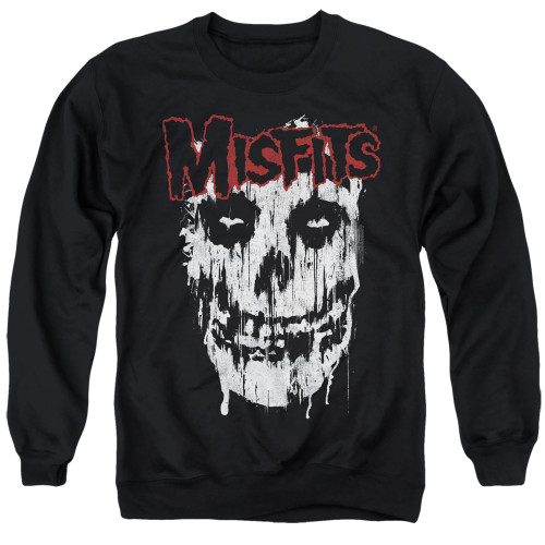 Misfits Splatter Adult Crewneck Sweatshirt Black