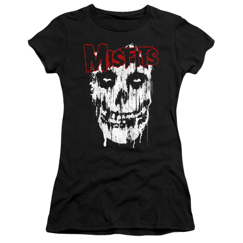 Misfits Splatter Premium Junior Women's Sheer T-Shirt Black