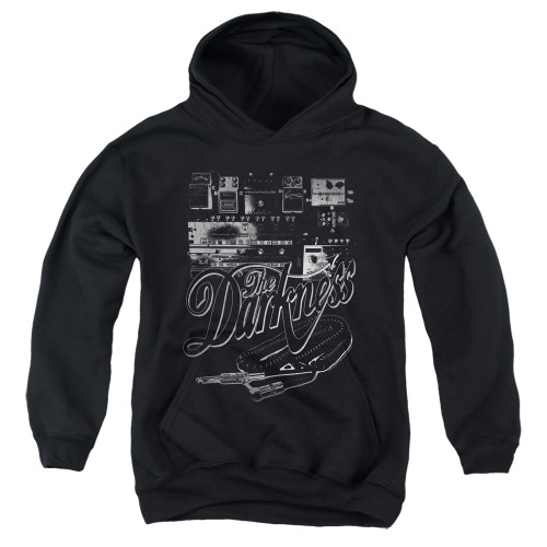 The Darkness Pedal Board Youth Pullover Hoodie Sweatshirt Black