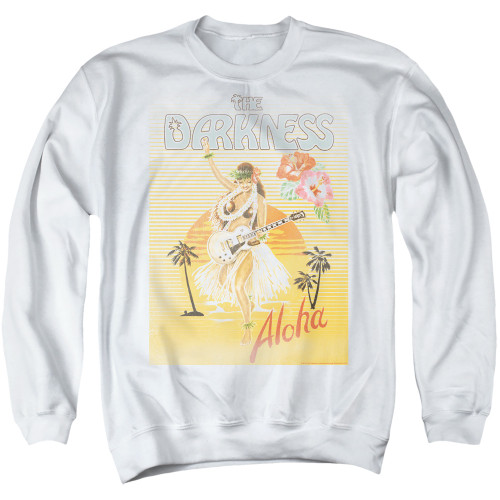 The Darkness Aloha Adult Crewneck Sweatshirt White