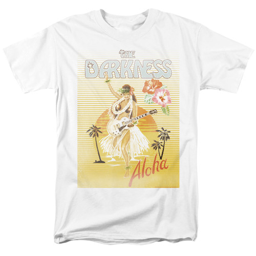 The Darkness Aloha Adult 18/1 T-Shirt White