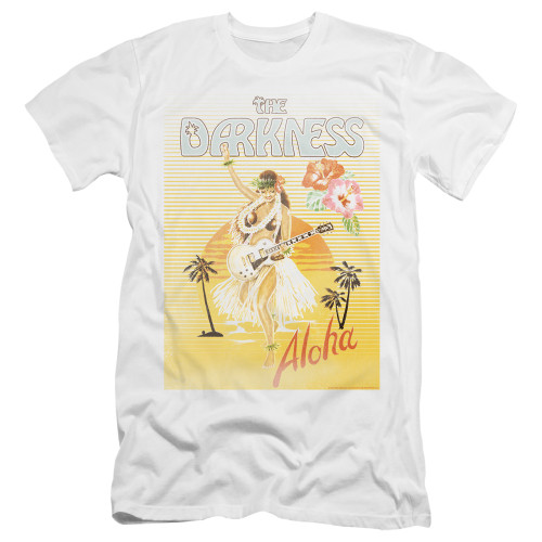 The Darkness Aloha Premium Adult 30/1 T-Shirt White