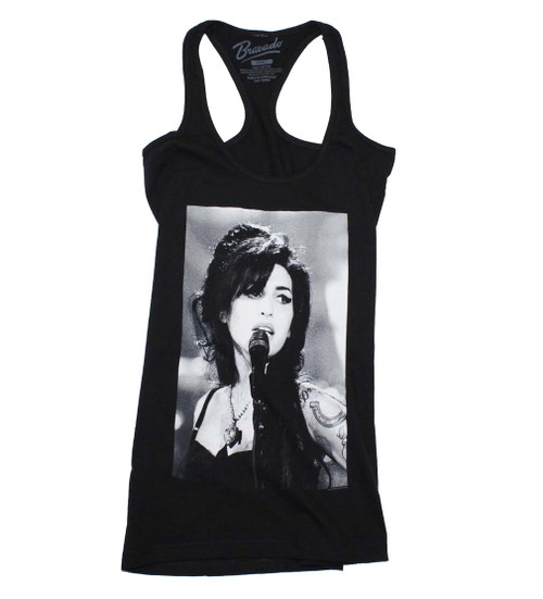 Amy Winehouse Live Shot Junior Women's Racerback Tank Top