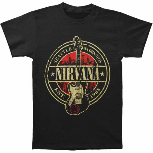 Nirvana Established 1988 Guitar Stamp Classic T-Shirt