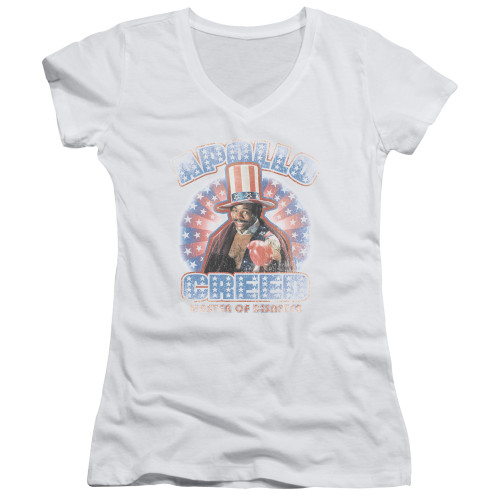 Rocky Apollo Creed Junior Women's V-Neck T-Shirt white