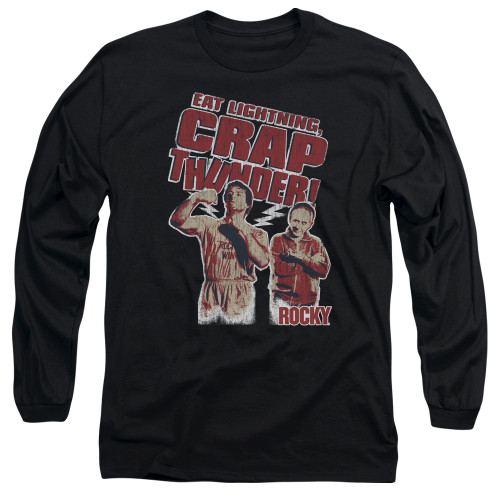 Rocky Eat Lightning Adult Long Sleeve T-Shirt Black