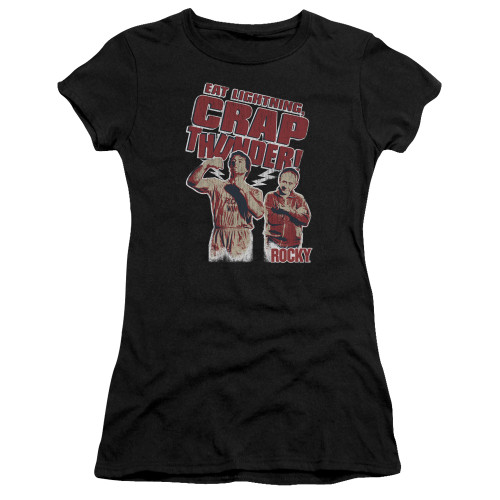Rocky Eat Lightning Junior Women's Sheer T-Shirt Black