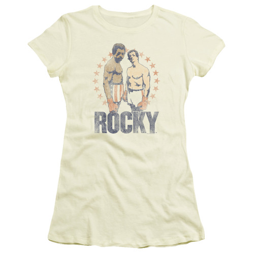 Rocky Creed And Balboa Junior Women's Sheer T-Shirt Cream