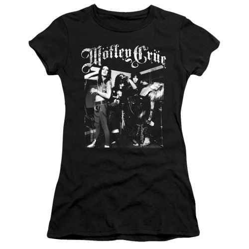 Motley Crue Band Photo Premium Junior Women's Classic T-Shirt Black