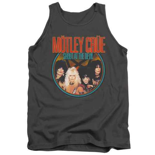 Motley Crue Crue Shout Adult Tank Top Classic T-Shirt Charcoal