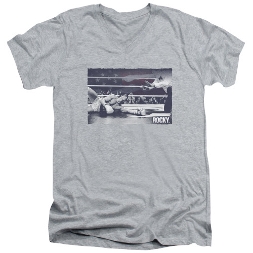 Rocky American Will Adult V-Neck Classic T-Shirt Athletic Heather