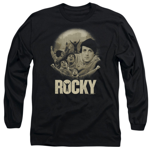 Rocky Feeling Strong Adult Long Sleeve Classic T-Shirt Black