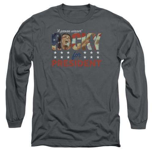Rocky A Proven Winner Adult Long Sleeve Classic T-Shirt Charcoal