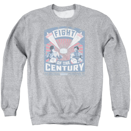 Rocky Balboa Creed Fight Poster Adult Crewneck Classic Sweatshirt Athletic Heather