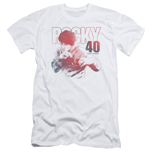Rocky 40 Years Strong Adult 30/1 Classic T-Shirt White