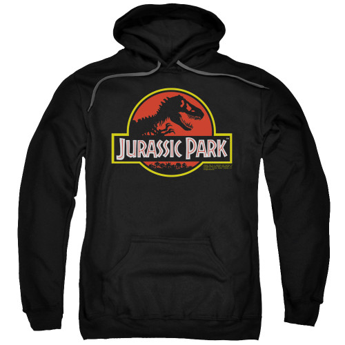 Jurassic Park Classic Logo Adult Pullover Hoodie Sweatshirt Black
