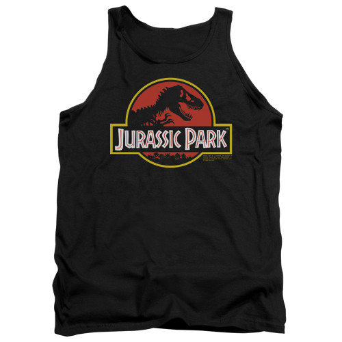 Jurassic Park Classic Logo Adult Tank Top T-Shirt Black