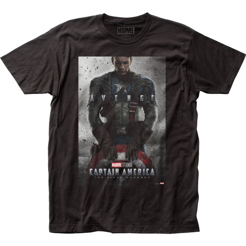 Captain America Poster Fitted Jersey Classic T-Shirt