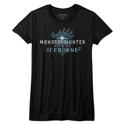 Monster Hunter Iceborn Logo Black Junior Women's T-Shirt