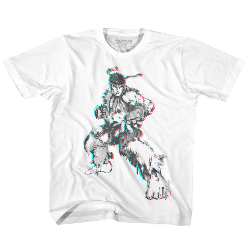 Street Fighter Glitch Fighter White Toddler T-Shirt
