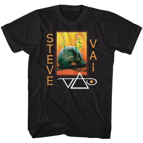Steve Vai Flowerskull Black Adult T-Shirt