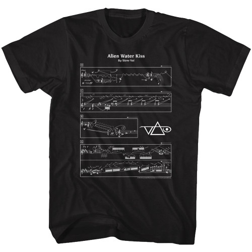 Steve Vai Alien Waterkiss Black Adult T-Shirt