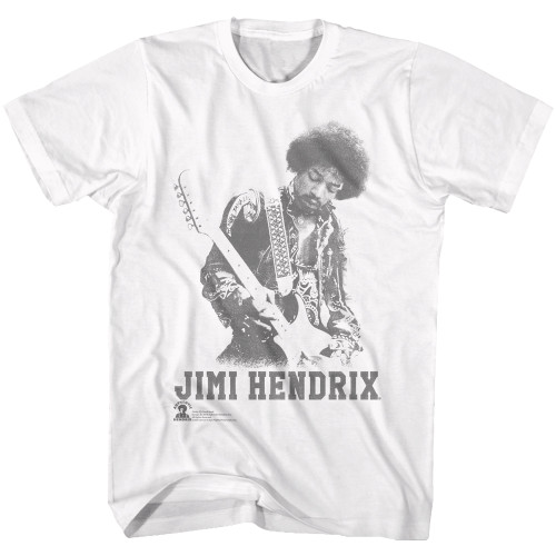 Jimi Hendrix Ghost Jimi White Adult T-Shirt - Clearance