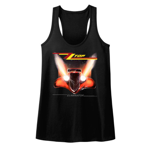 ZZ Top Eliminator Cover Black Ladies Racerback Tank Top T-Shirt - Clearance