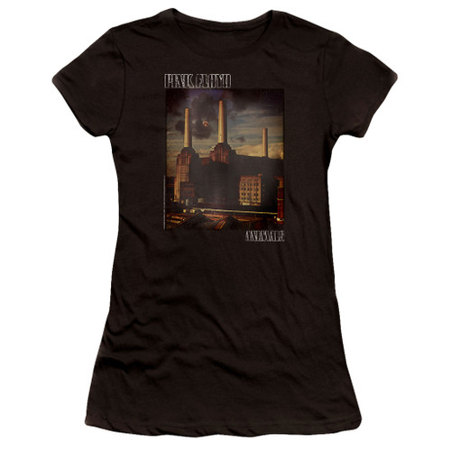 Pink Floyd Animals Poster Junior Women's T-Shirt Black