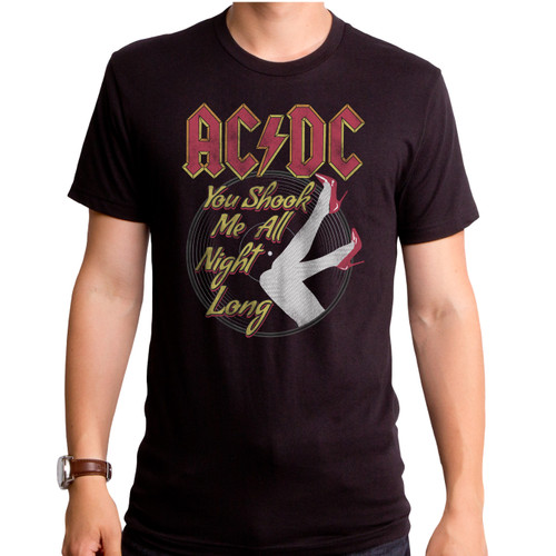 AC/DC All Night Adult T-Shirt Black