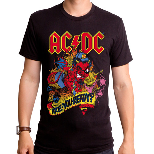 AC/DC Devil Angus Adult T-Shirt Black