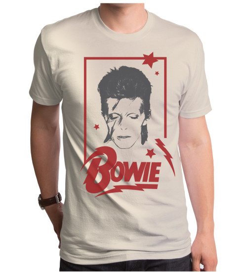 David Bowie Aladdin Frame Adult T-Shirt Cream