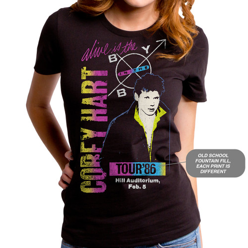 Corey Hart 86' Tour Junior Women's T-Shirt Crew Black