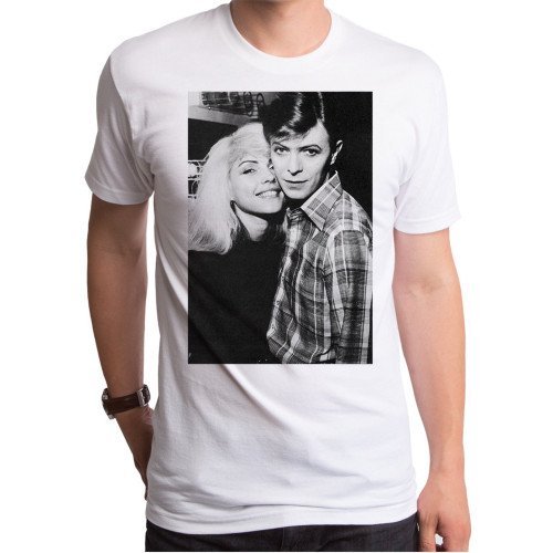 David Bowie and Debbie Harry Adult T-Shirt White